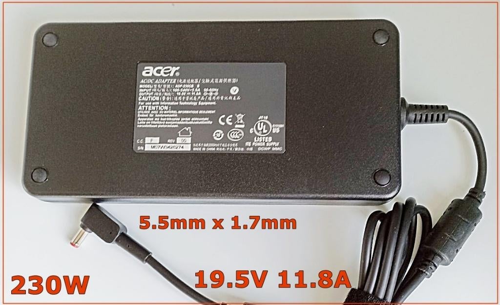 Acer 230W oplader, Predator PH315-53 Triton 500S,19.5v 11.8a, Nieuw, Ophalen of Verzenden, Drrkd2022@gmail.com, Acdc-center