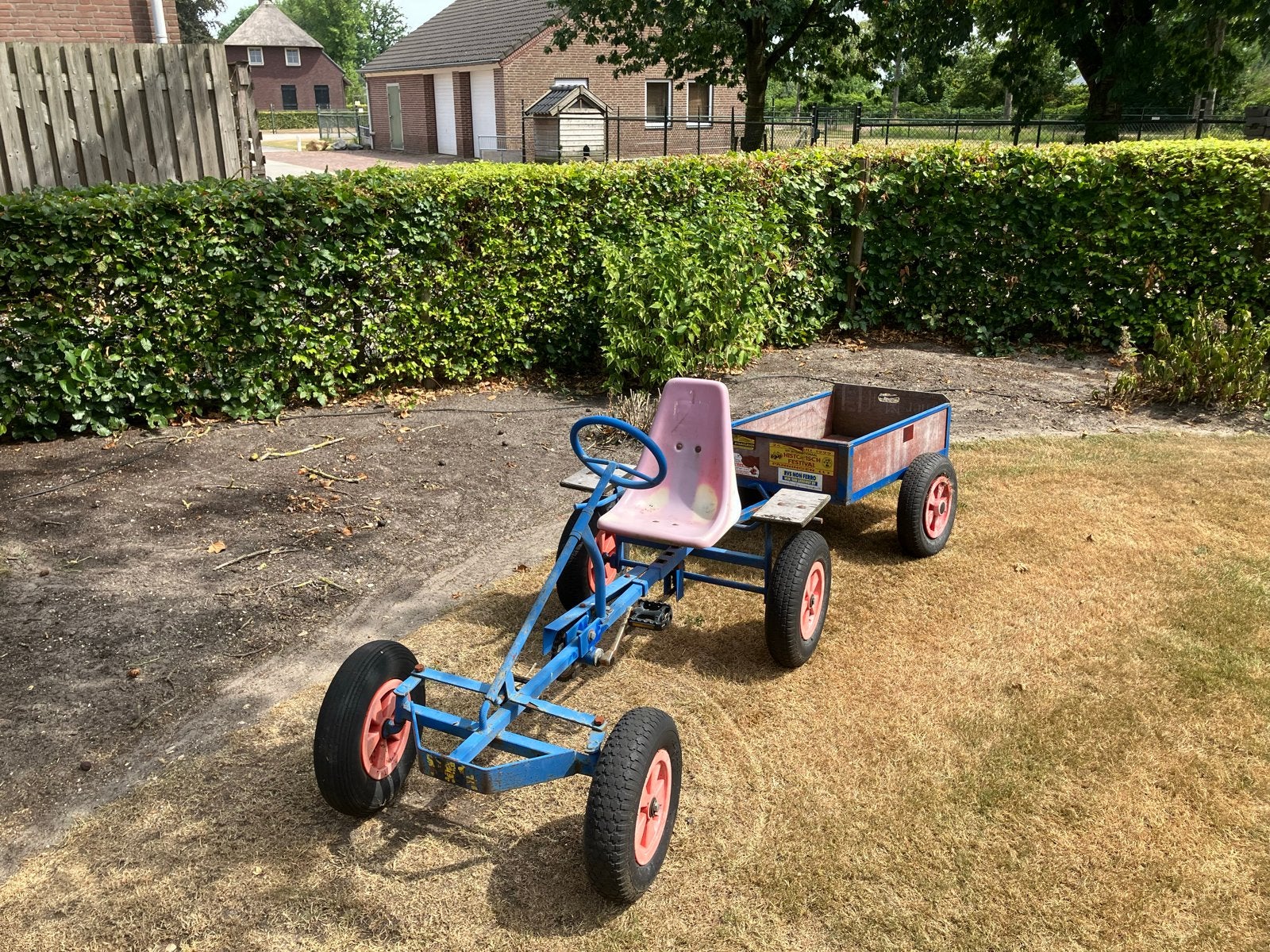 Skelter met aanhanger, Ophalen, Gebruikt, Overige merken, Met kar of aanhanger