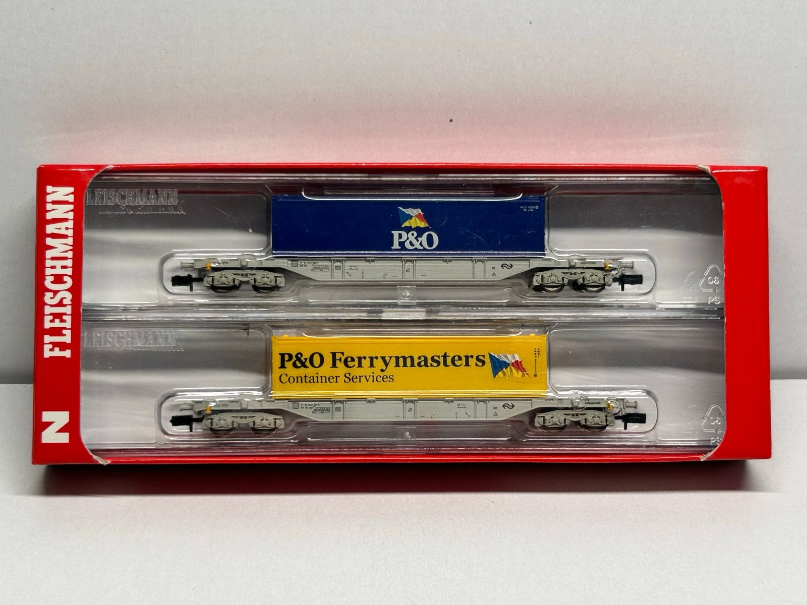 Fleischmann 825503 Container-draagwagen set NS, 2-delig, Gelijkstroom, Verzenden, Fleischmann, Analoog