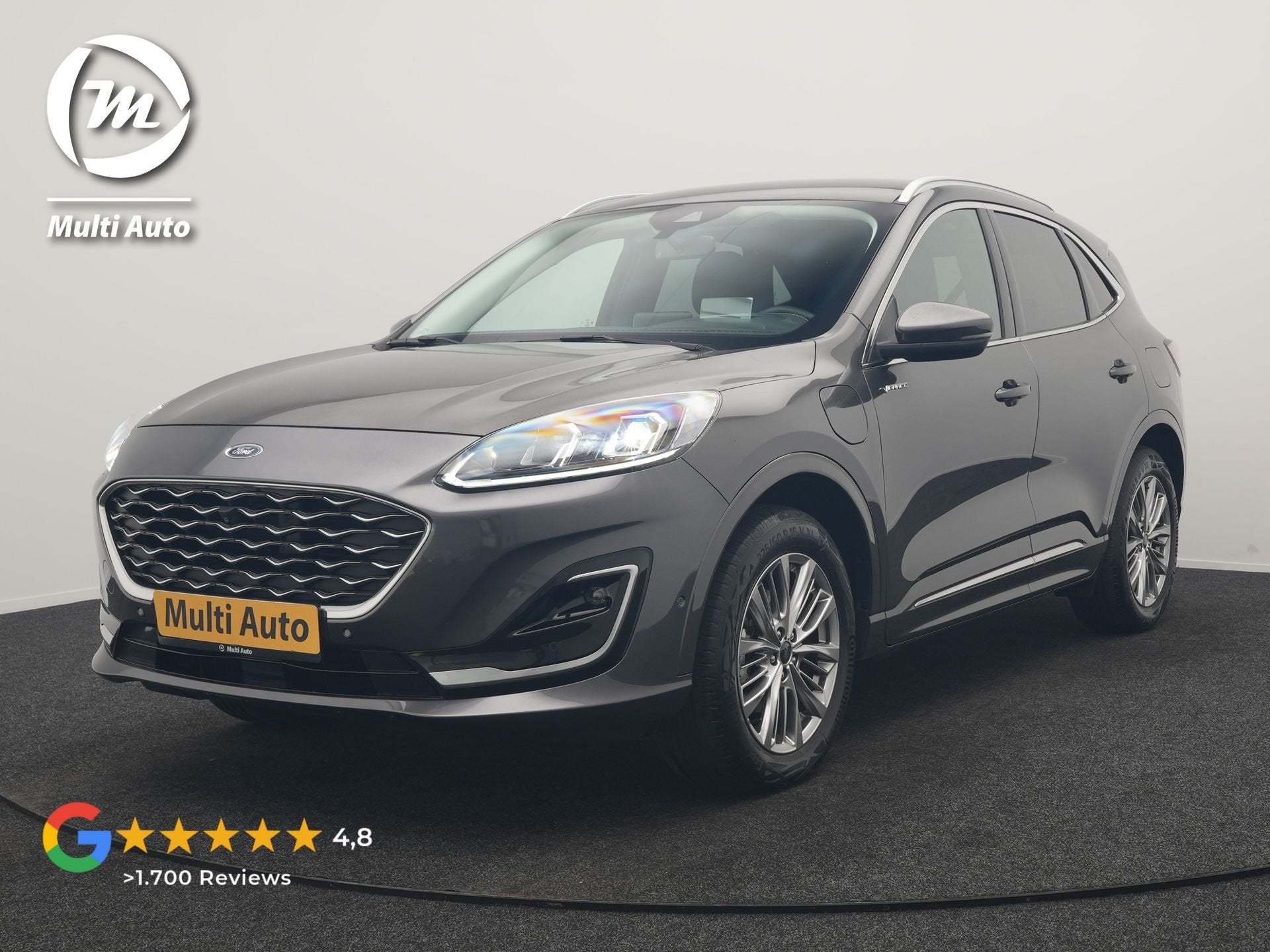 Ford Kuga 2.5 PHEV Vignale 225pk Dealer O.H. | Trekhaak Af F, Auto's, Dealer onderhouden, Gebruikt, Zwart, 4 cilinders