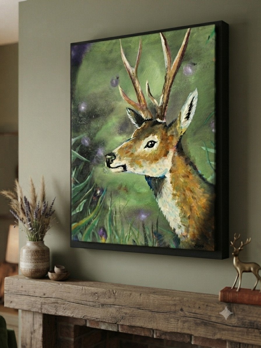 Fluistering van het bos - Acryl op canvas 50x40 cm, Ophalen, Acrylverf, Doek, Realistisch