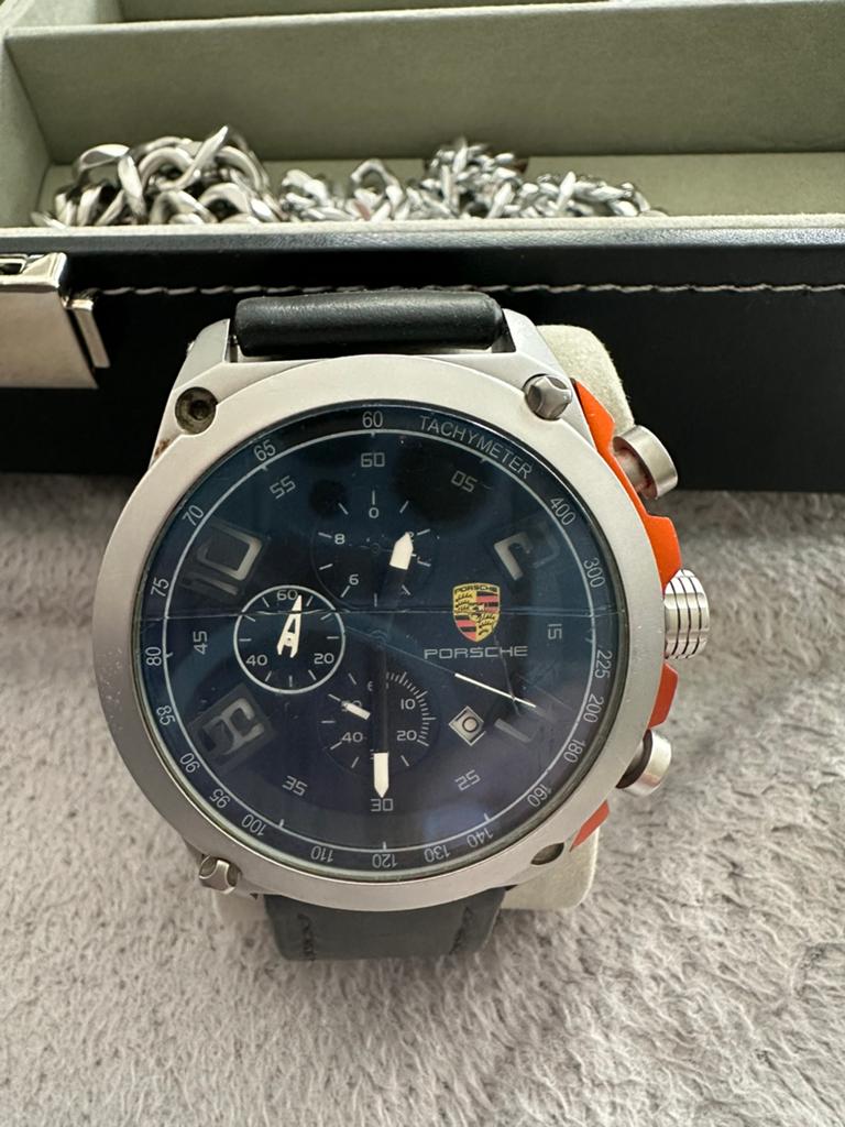 Porsche Design Chronograaf Herenhorloge, Ophalen, Zo goed als nieuw, Leer, Overige merken
