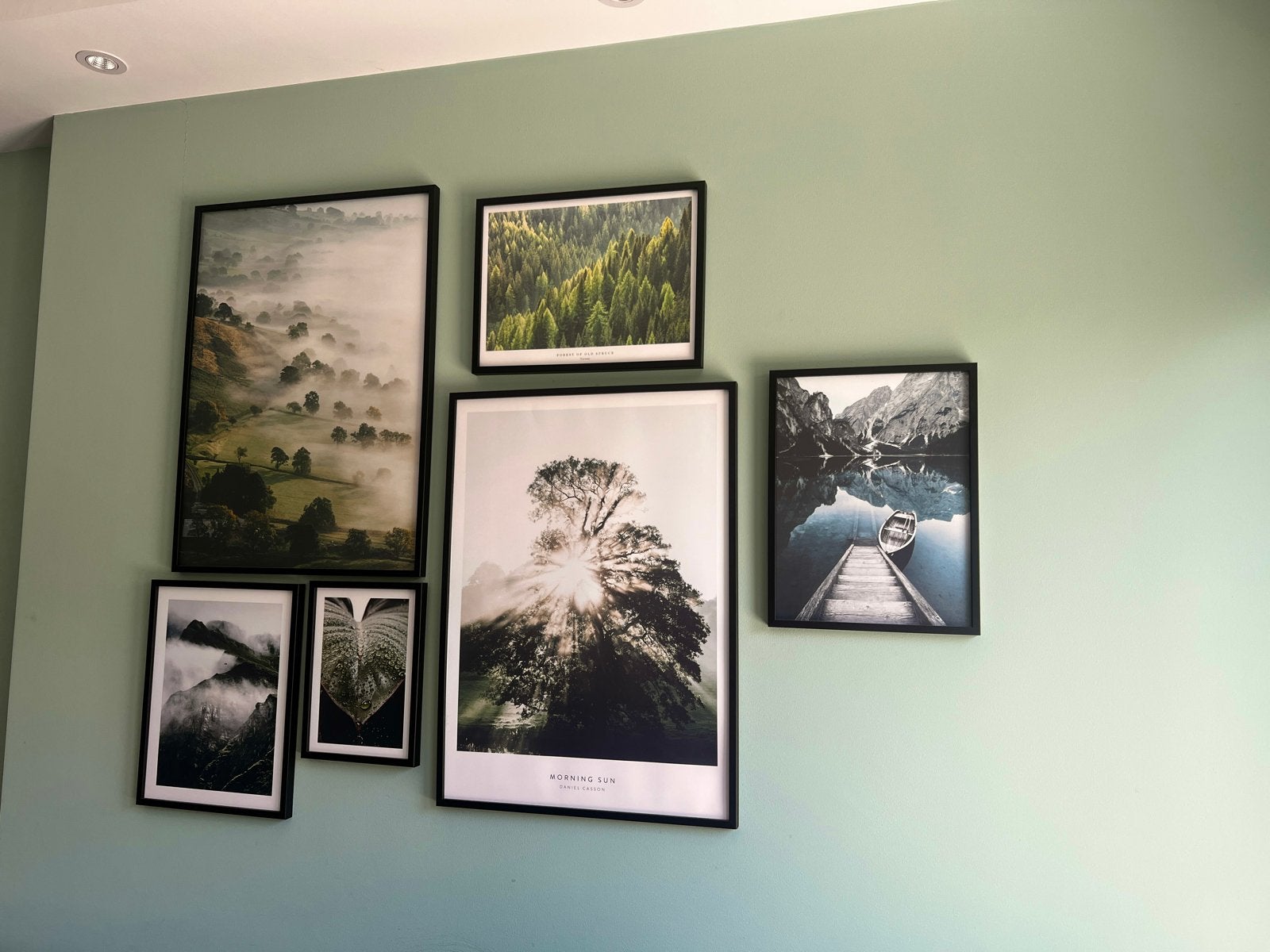 Set van 6 ingelijste natuurposters, Ophalen, Zo goed als nieuw, Foto of Poster, 75 – 100