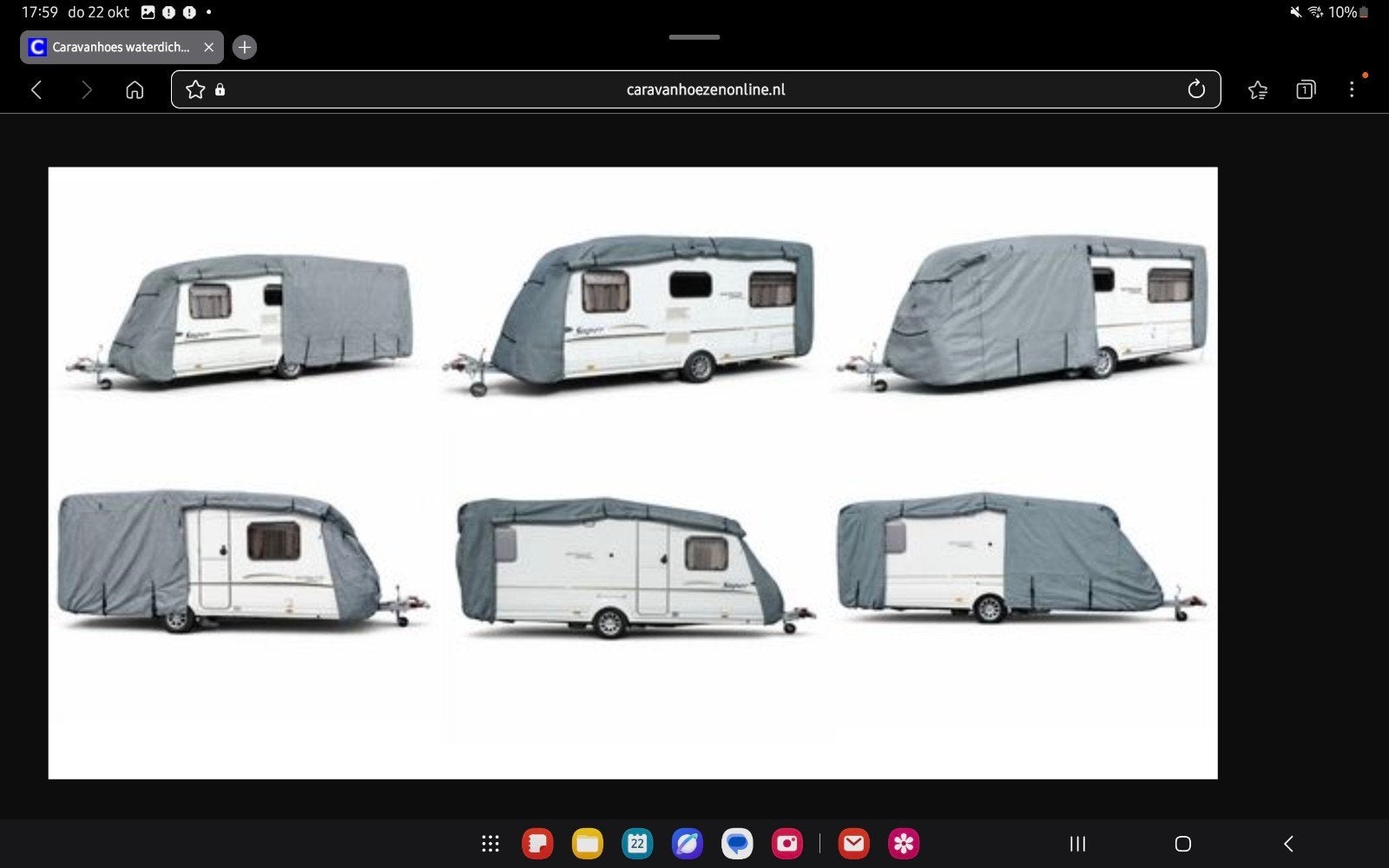 Caravanhoes 580 x 235 x 220 voor Hobby 495 UFE met fietsrek, Caravans en Kamperen, Ophalen, Nieuw