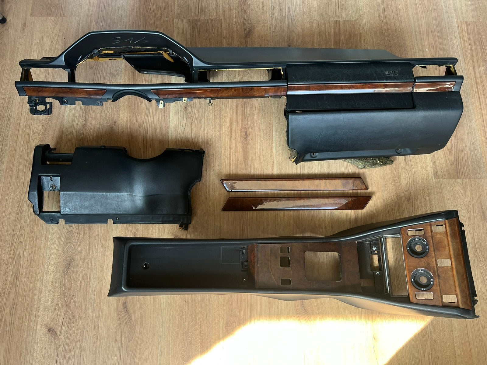 Mercedes W124 Zwarte interieur delen met wortelhout, Ophalen, Gebruikt, Mercedes-Benz
