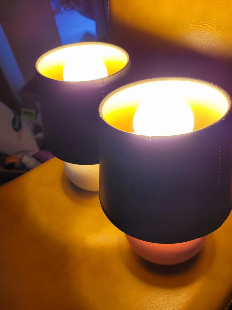 Twee tafellampen met ronde voet, Ophalen of Verzenden, Nieuw, Tafellampen