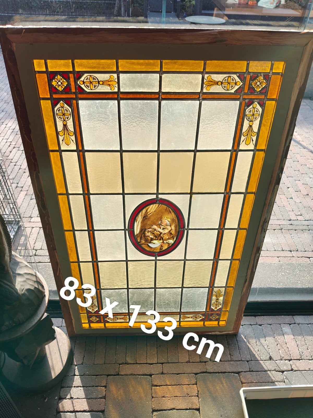 Glas in lood antiek, Antiek en Kunst, Ophalen