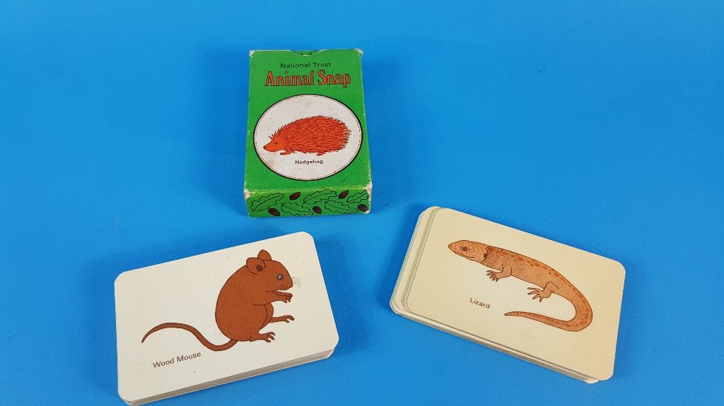 Animal Snap, vintage kaartspel National Trust, 1972, 6B11, Tweedehands verkoop, Tweedehands verkoop, Gebruikt, Ophalen of Verzenden