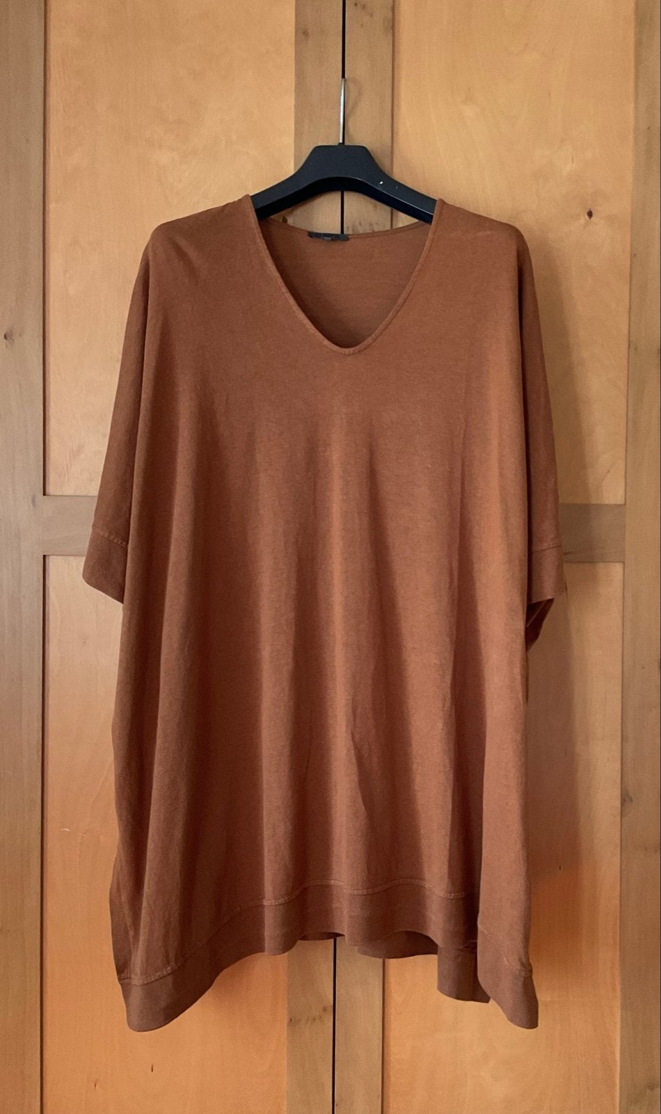 Oska tuniek/trui/shirt maat 46/48, hennep/katoen, bruin, Bruin, Maat 46/48 (XL) of groter, Ophalen of Verzenden, Korte mouw