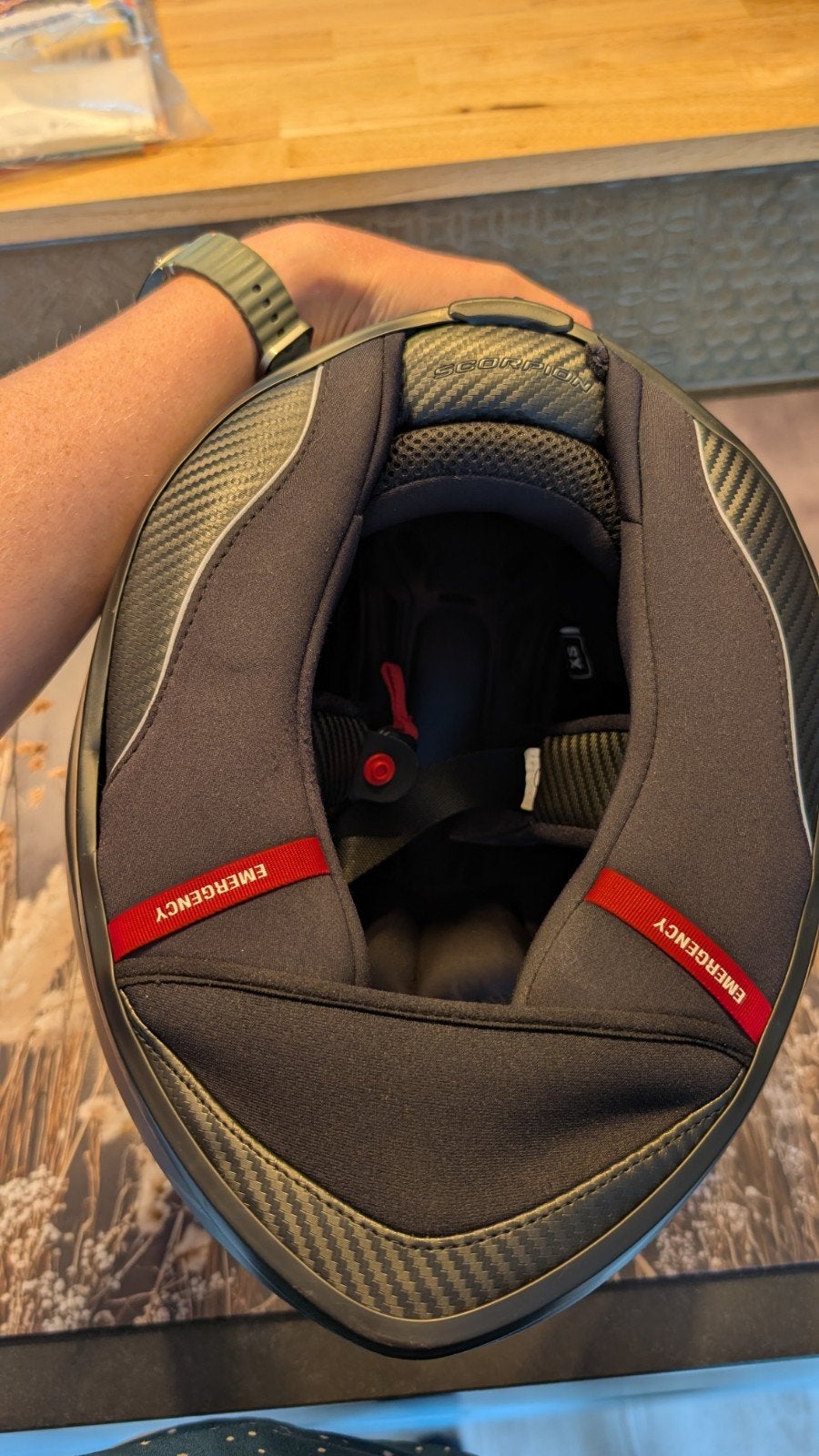 Foto 9 van Scorpion Exo-1400 Air Fortuna motorhelm - Zo goed als nieuw