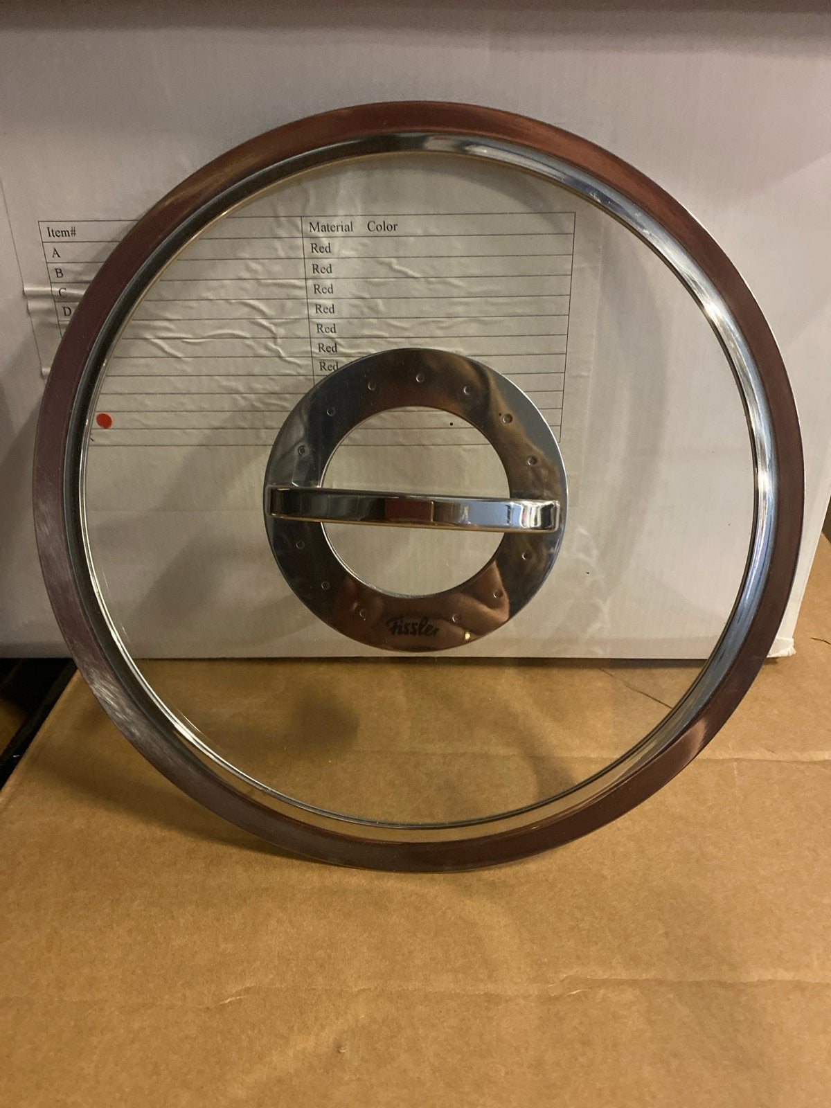Nieuw Fissler glazen deksel voor pan 26 cm, Overige typen, Onbekend, Ophalen of Verzenden, Metaal