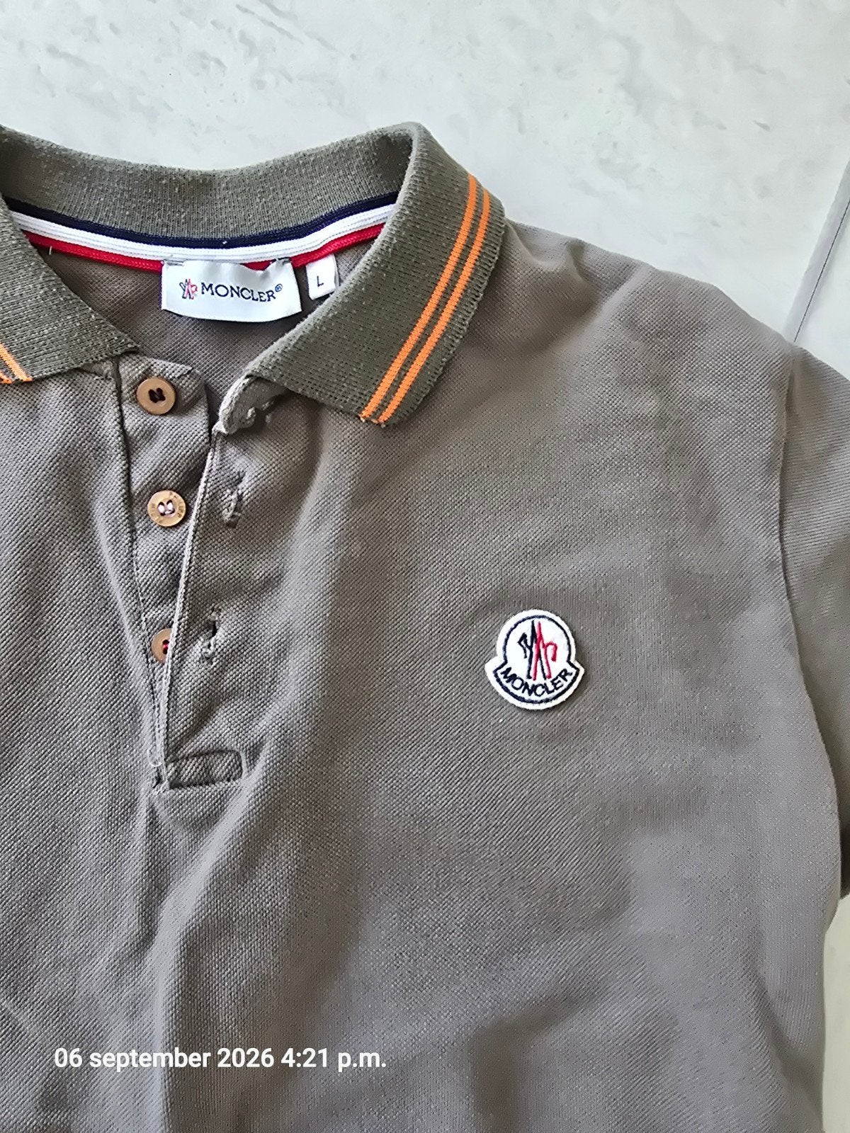 Set  3 heren T-shirts: Stone Island, Moncler, H&M, Ophalen of Verzenden, Gedragen, Maat 46 (S) of kleiner, Oranje