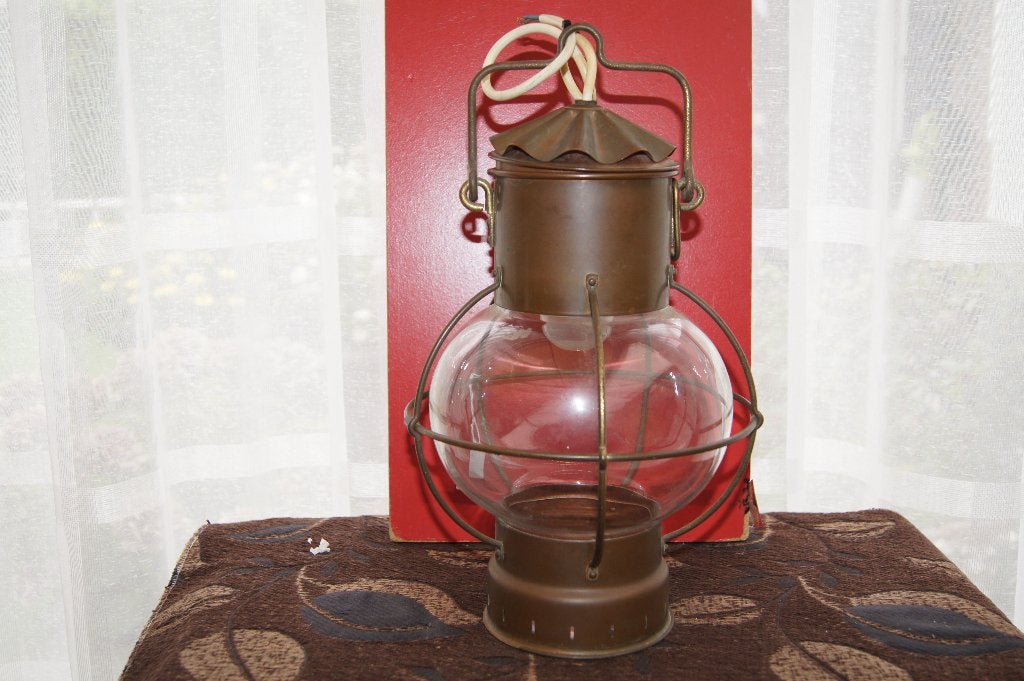 Vintage scheepslamp / ankerlicht, Ophalen of Verzenden, Gebruikt, Motorboot of Zeilboot, Gebruiksvoorwerp