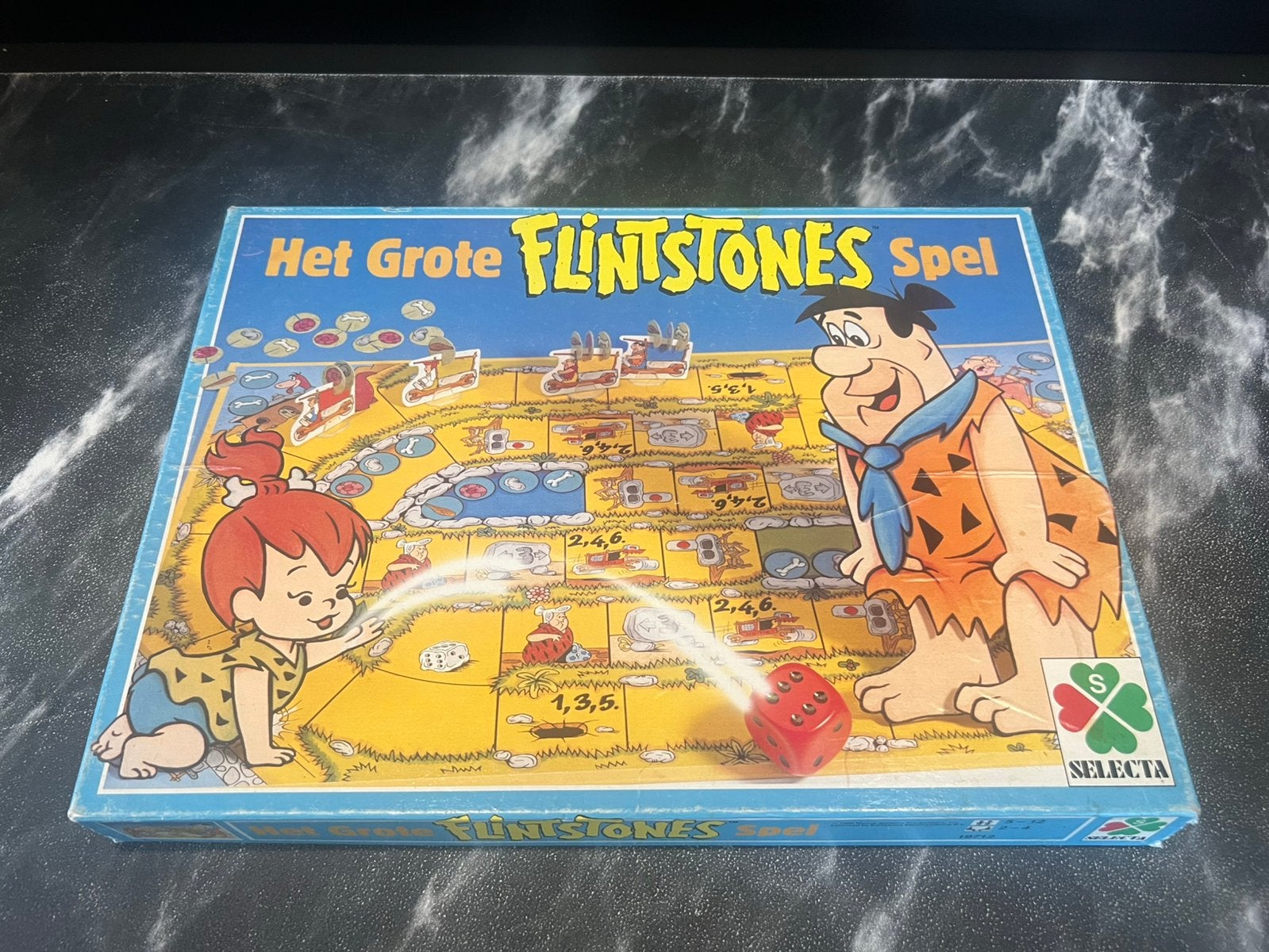 Vintage 1990 Het Grote Flinstones Bordspel selectra, Ophalen of Verzenden, Zo goed als nieuw