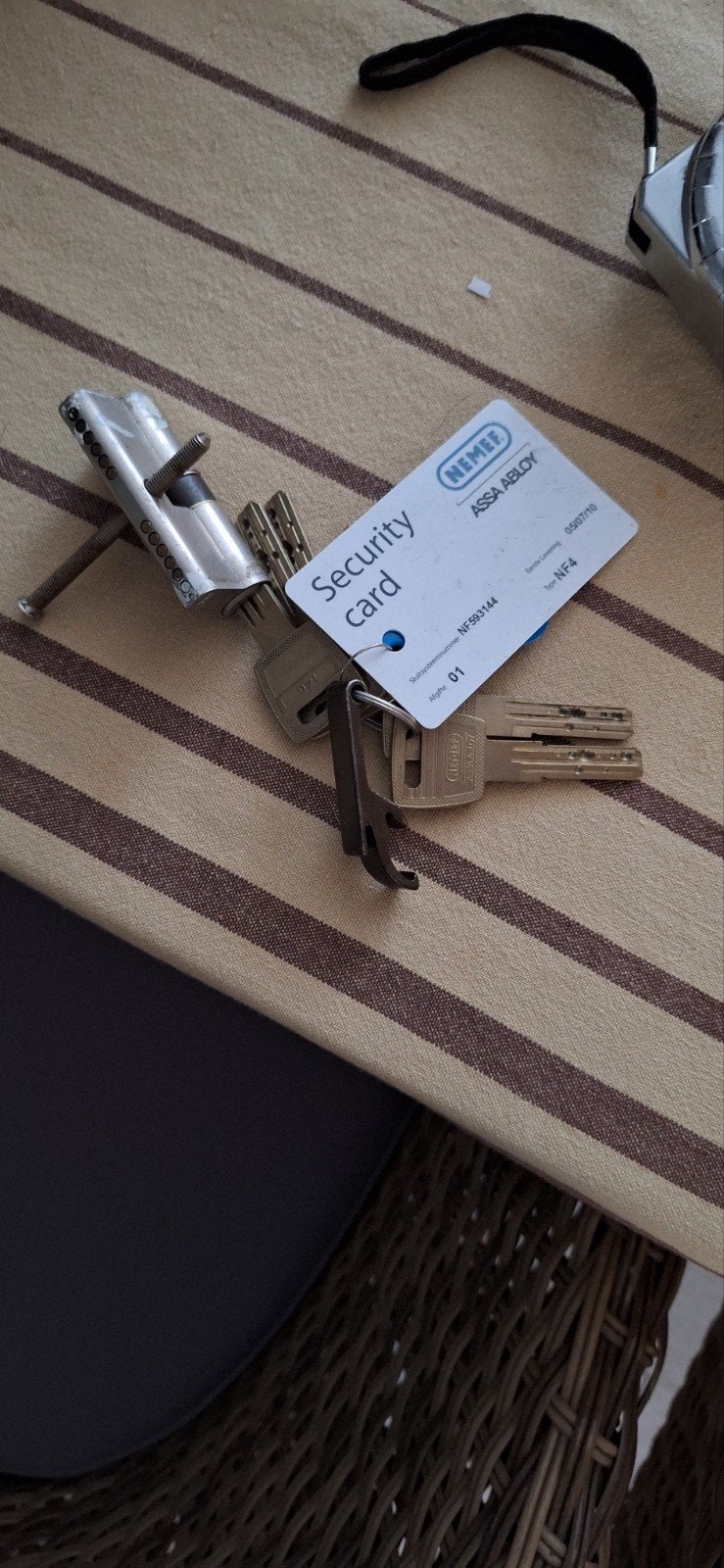 NEMEF ASSA ABLOY Veiligheidscilinder met Sleutels, Ophalen of Verzenden, Slot