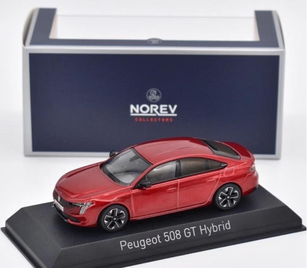 Peugeot 508 GT Hybrid 2023 rood schaal 1/43 NOREV ref 475831, Verzenden, Nieuw, Auto, Norev
