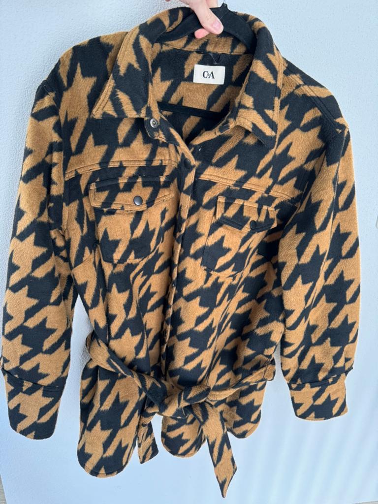 C&A Shacket met Drukknopen en Ceintuur - Maat 46, Ophalen of Verzenden, Zo goed als nieuw, Maat 46/48 (XL) of groter, Zwart