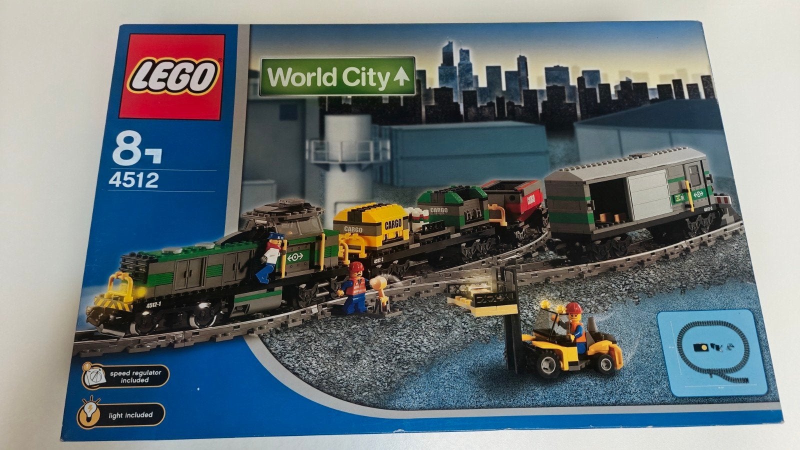 LEGO World City Cargo Trein Set 4512 - Compleet met doos, City, Lego, Nieuw, Ophalen of Verzenden