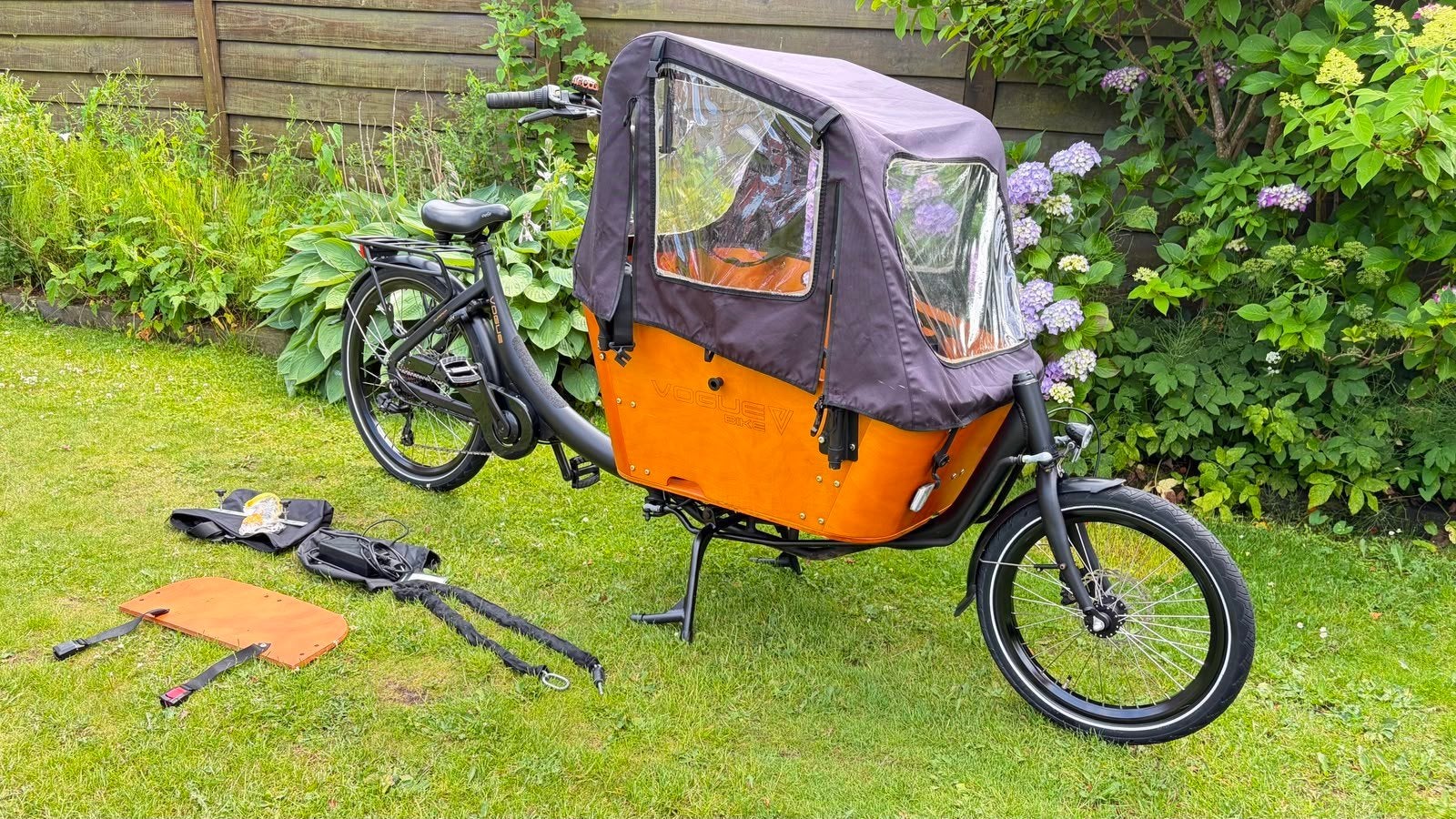 Vogue Bakfiets Superior - Elektrisch, Zo goed als nieuw, 3 kinderen, Huif, Zo goed als nieuw, Schijfrem