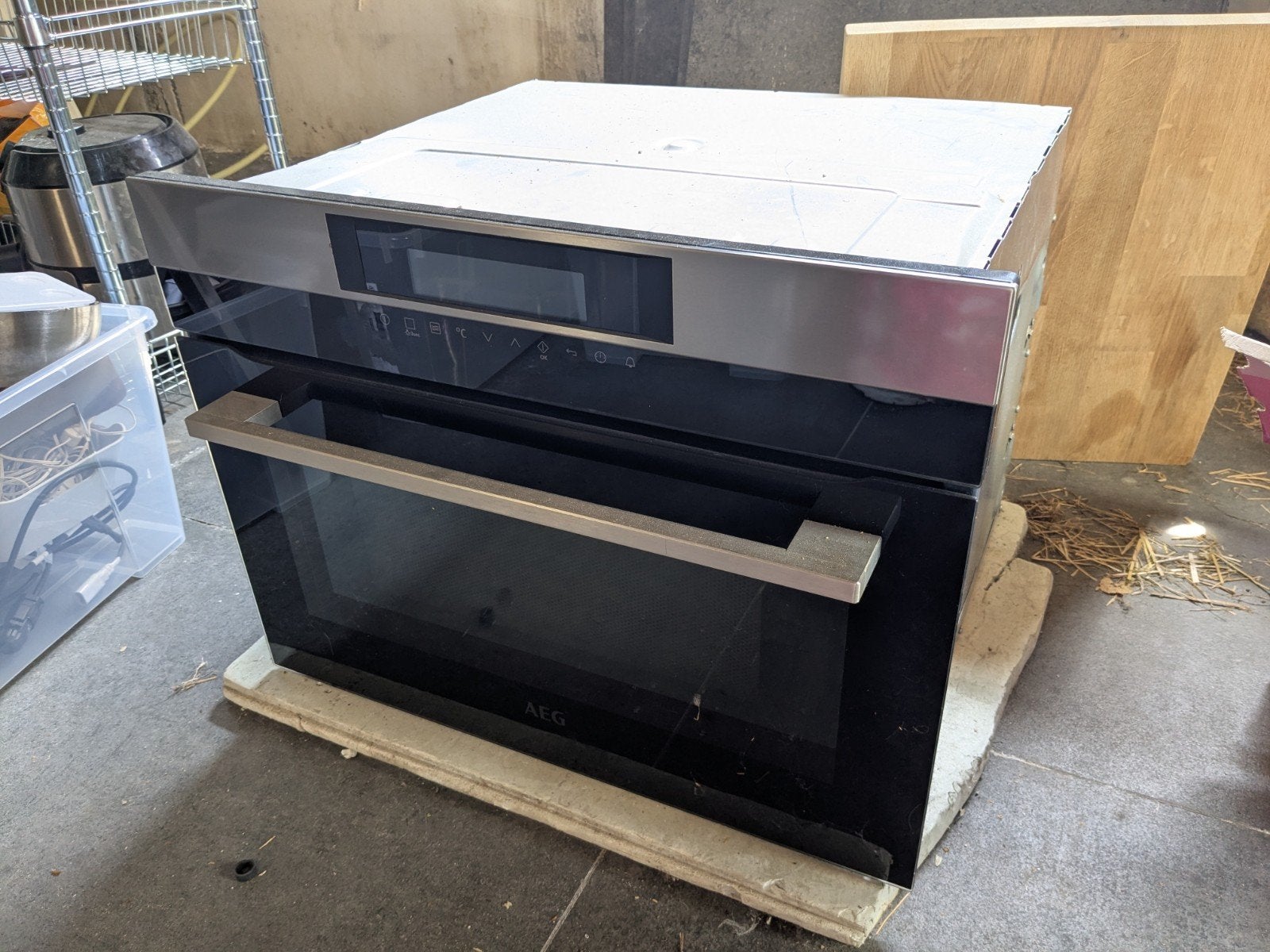 Combi-grill AEG inbouw, Witgoed en Apparatuur, Magnetrons, Ophalen, Combimagnetron, Grill, Zo goed als nieuw