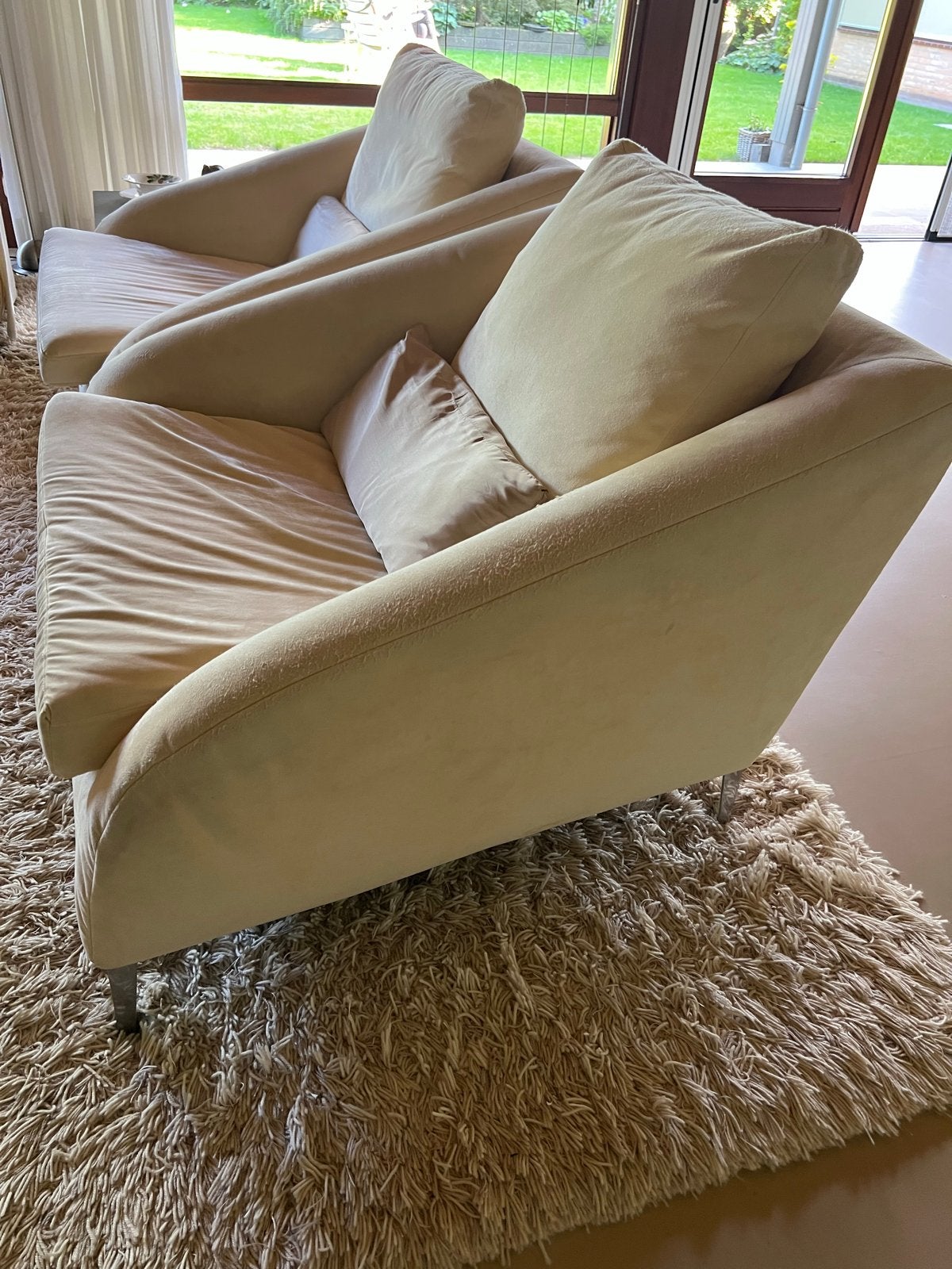 Ligne Roset Fauteuil, model In Fine, Alcantara room, Ophalen, Gebruikt, Stof, 75 tot 100 cm