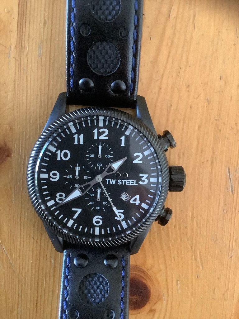 Herenhorloge TW Steel V113, Overige merken, Leer, Staal, Polshorloge