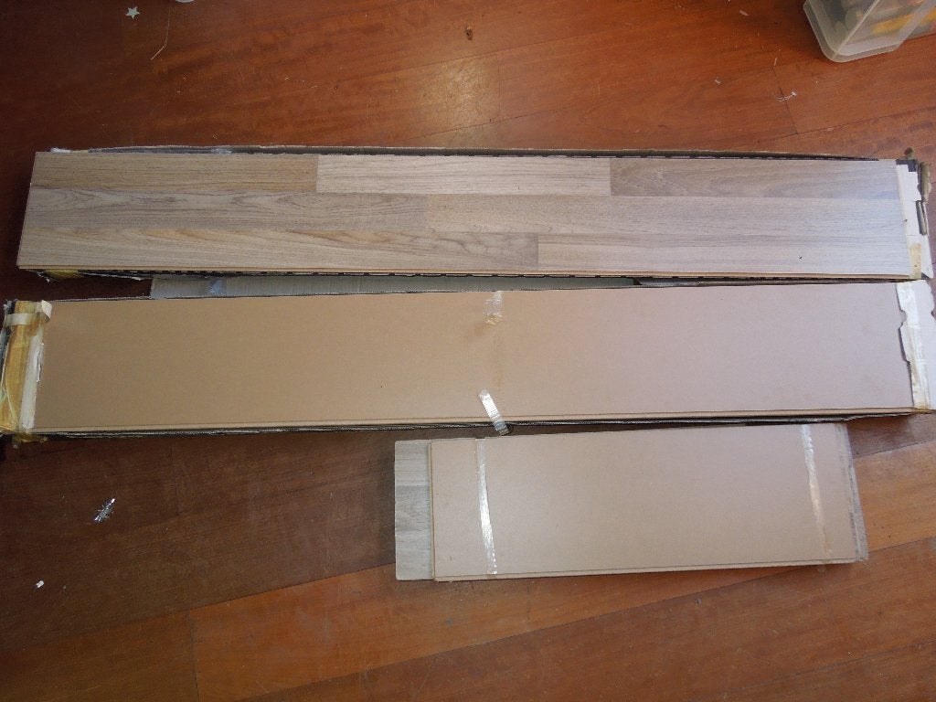 2 pakken + restant laminaat teak kleur, Ophalen, 50 tot 150 cm, Nieuw, 5 tot 10 m²