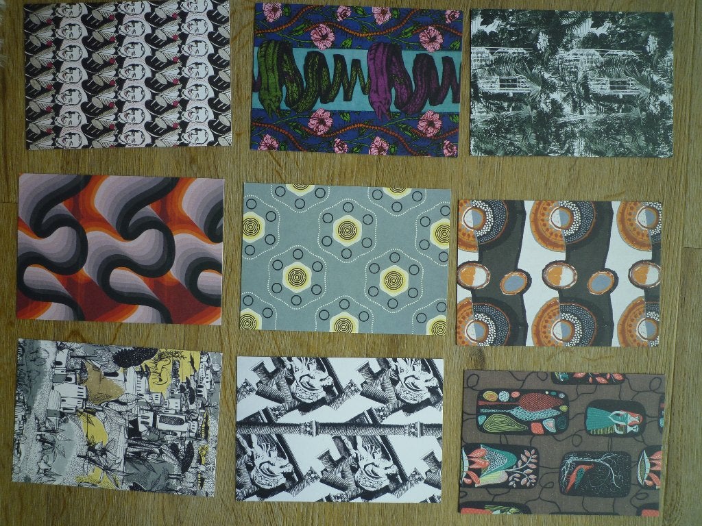 Kunstkaart Victoria and Albert Museum stoffen textiel, Ophalen of Verzenden, Voor 1920, Overige thema's
