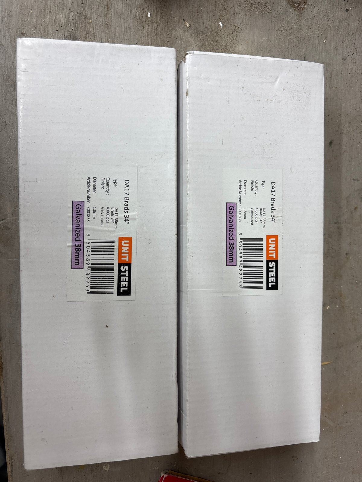 Unitsteel gegalvaniseerde spijkers 38mm, Ophalen, Nieuw, Minder dan 50 mm, Spijkers