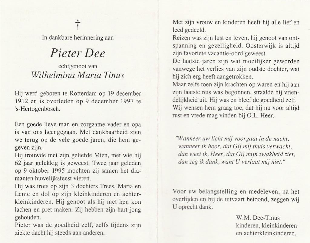 bidprentjes +brabant-dee-v deelen-v deemen-deen-dekker+den, Ophalen of Verzenden, Bidprentje