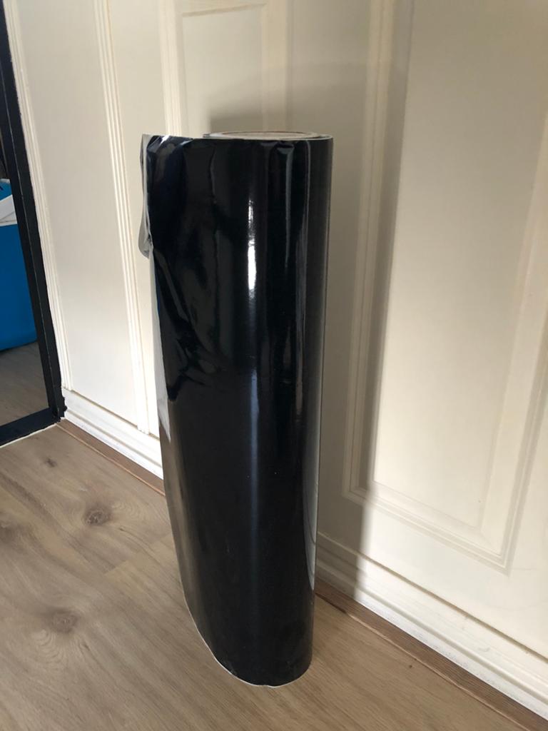 Vinyl folie zwart 60cm, 40 liter of meer, Ophalen of Verzenden, Zo goed als nieuw