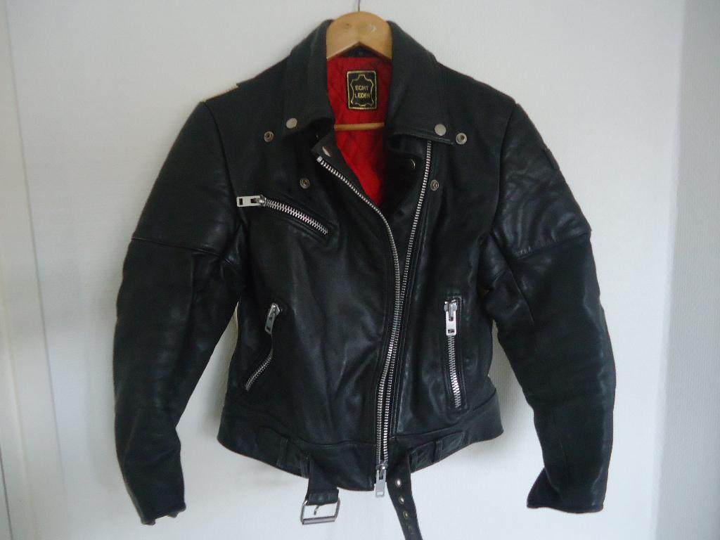 1x retro vtg dames leren motorjack jasje maat 40, Small, XS, Motoren, Jas | leer, Ophalen of Verzenden, Vintage, Dames