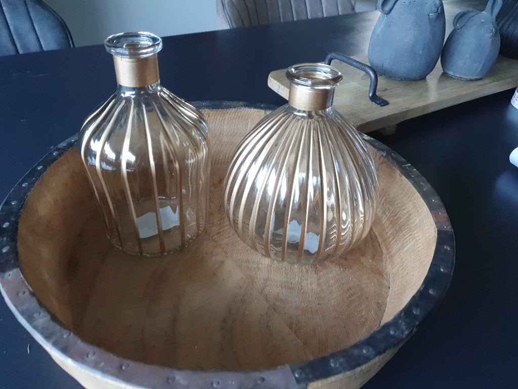 Vaasje glas goud, *, *, Nieuw, Ophalen of Verzenden