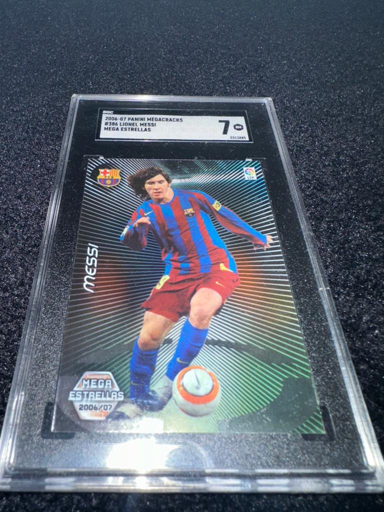 Messi Panini Mega Estrellas 2006/07’ graded, Ophalen of Verzenden, Zo goed als nieuw, Buitenlandse clubs, Poster, Plaatje of Sticker