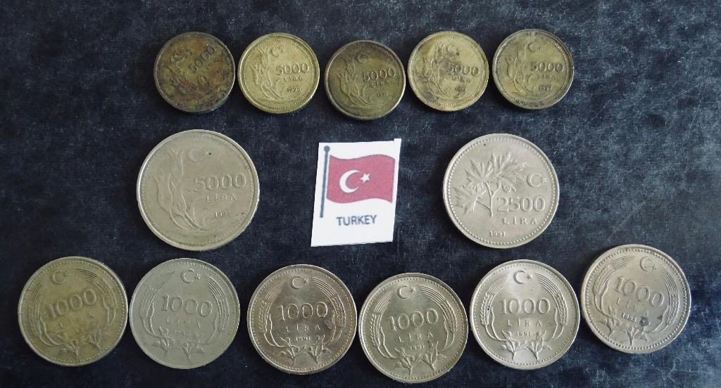 Munten Turkey, Verzenden, Midden-Oosten