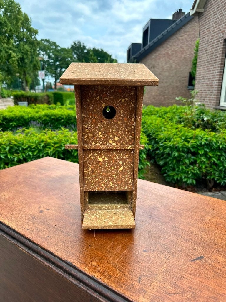 Uniek vogelhuisje/voederhuisje van gerecycled materiaal, Ophalen of Verzenden, Gebruikt