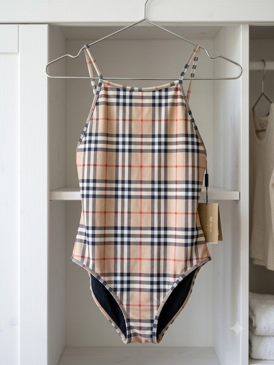 Nieuw | Burberry badpak maat M, Ophalen of Verzenden, Nieuw, Beige, Badpak