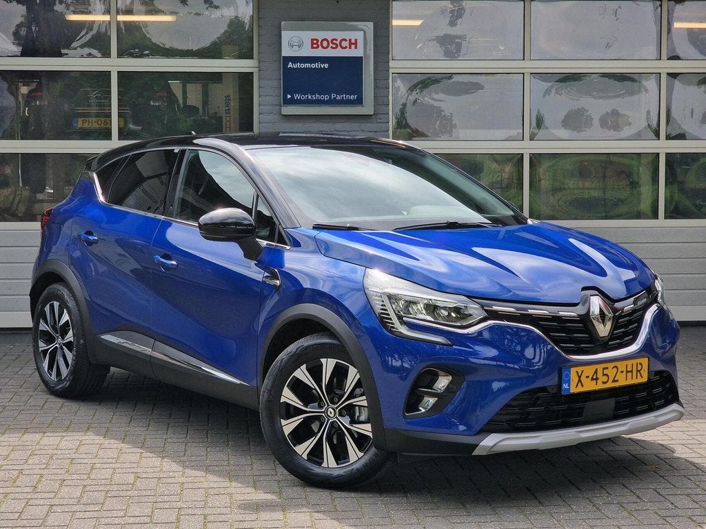 Renault Captur 1.6 E-Tech full hybrid 145 techno|Automaat|Tr, Auto's, Gebruikt, Blauw, Origineel Nederlands, Bedrijf