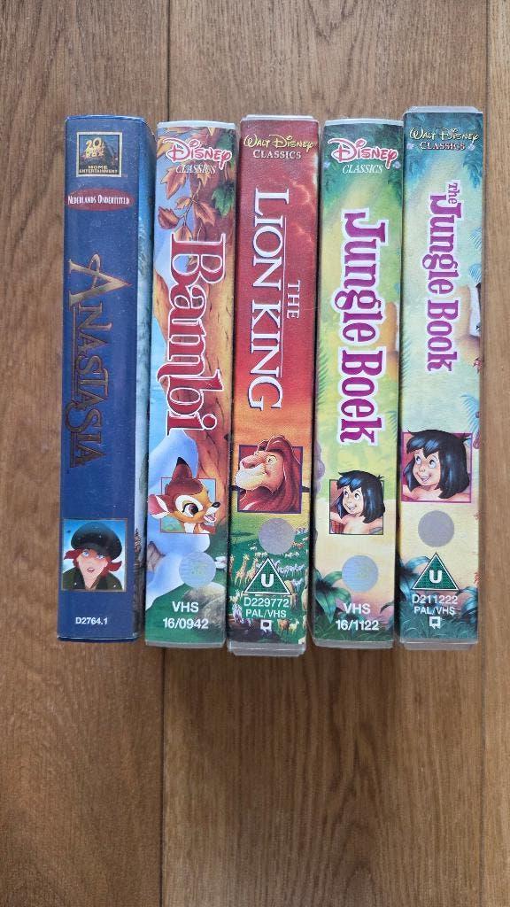 5 Walt Disney classics VHS koopvideo's (videobanden), Cd's en Dvd's, VHS | Film, Alle leeftijden, Ophalen of Verzenden, Gebruikt