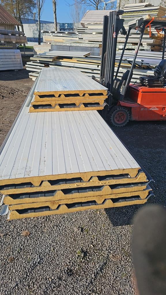 Dakpanelen Antraciet/Wit Staal, 40mm, 60mm diverse lengtes, Dakplaat of Dakpanplaat, Nieuw, Info@bouwmaterialenhandel.com, Ophalen of Verzenden