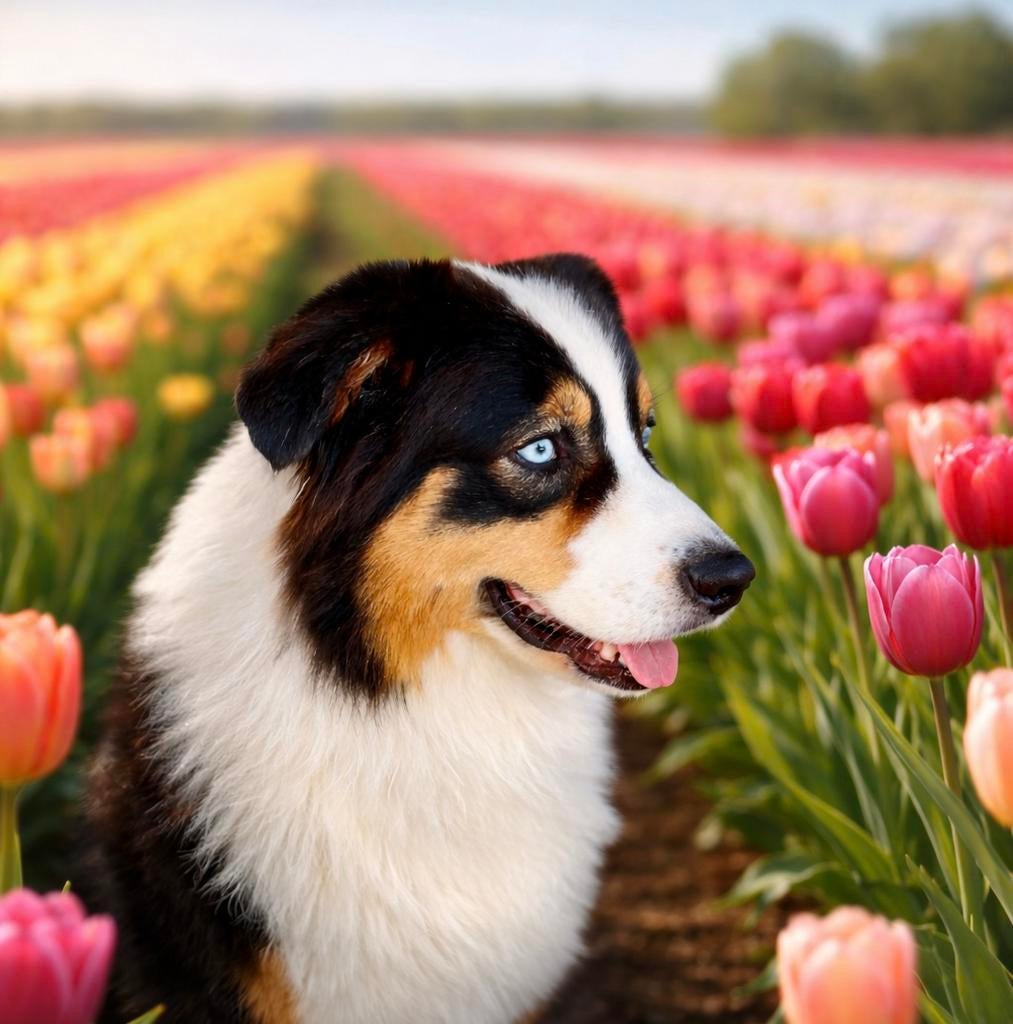 Australian Shepherd dekreu, Parvo, Reu, Eén hond, 3 tot 5 jaar