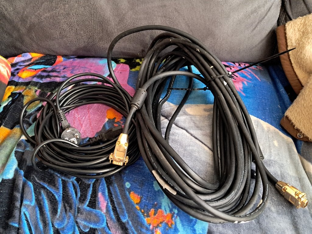 Lange kabel - VGA Kabel + Power Kabel afkomstig van Beamer, Ophalen of Verzenden, Gebruikt