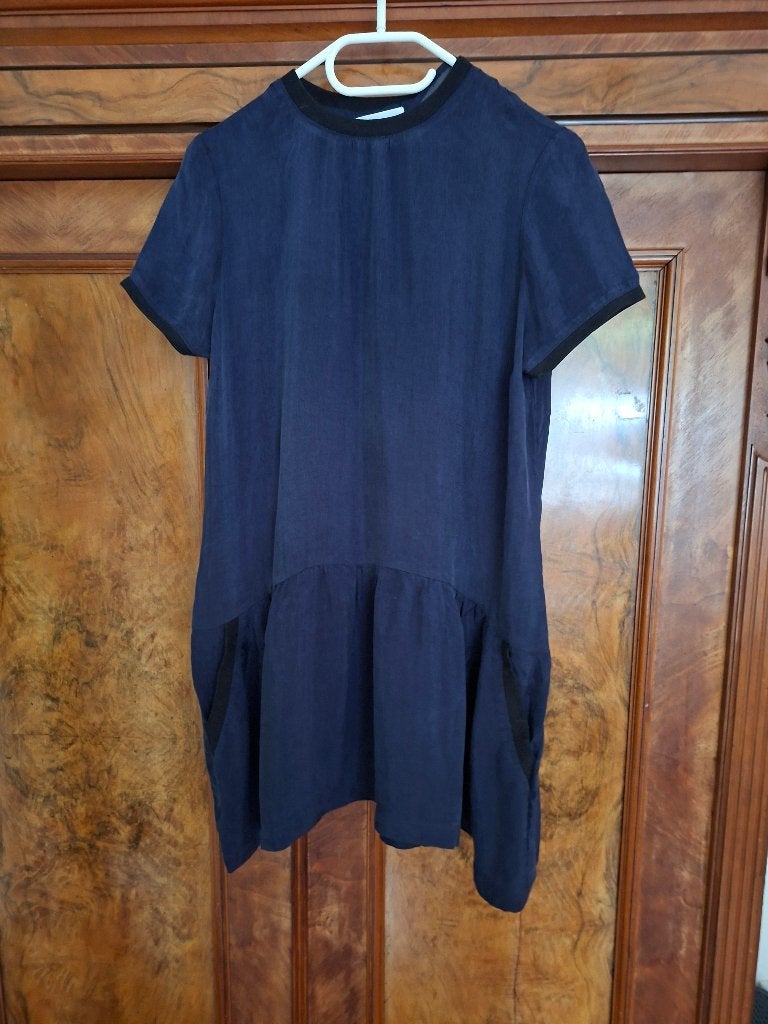 Libertine Libertine blauwe zijde jurk S, Blauw, Nieuw, Ophalen of Verzenden, Knielengte
