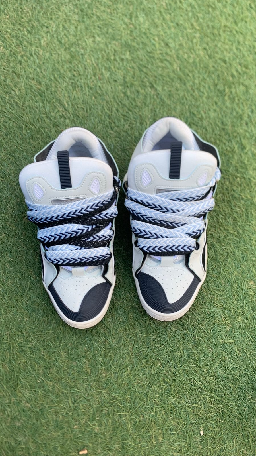 Lanvin Curb Zwart/donkerblauw/Wit - Zo goed als nieuw, Ophalen, Zwart, Sneakers of Gympen, Gedragen