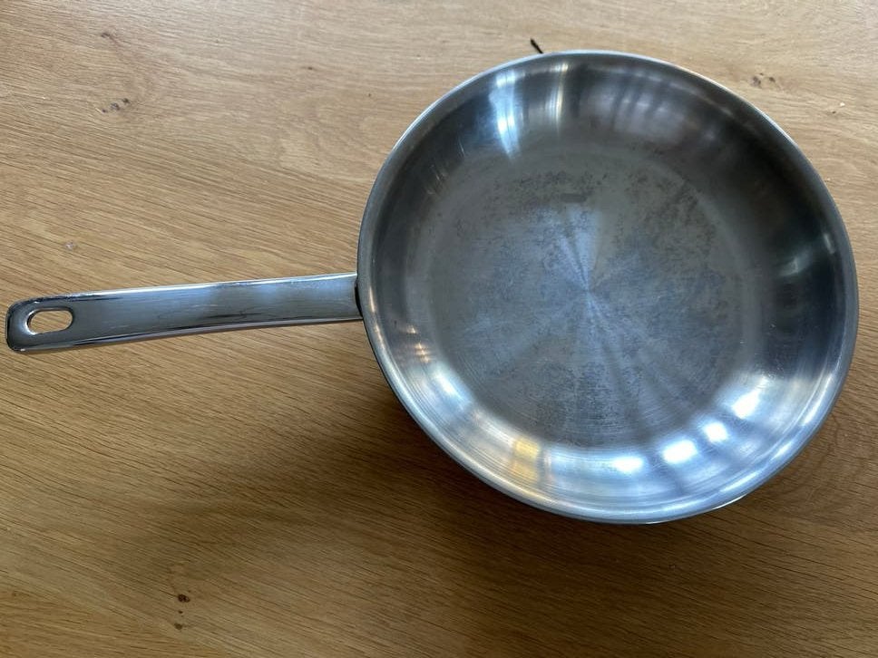 BK Excellent Koekenpan 24 cm RVS - Geschikt voor Inductie, Ophalen, Koekenpan, Gebruikt, BK