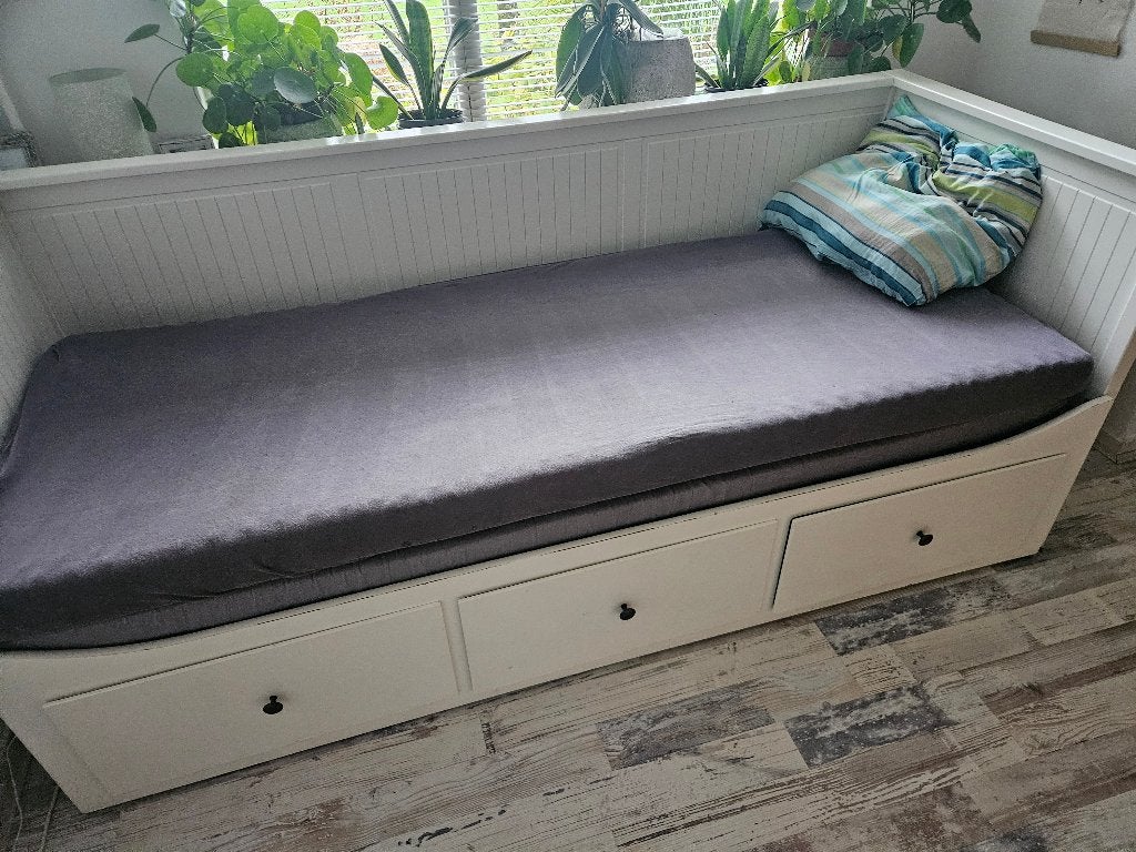 IKEA Hemnes bedbank, Ophalen, Gebruikt, Wit, Tweepersoons