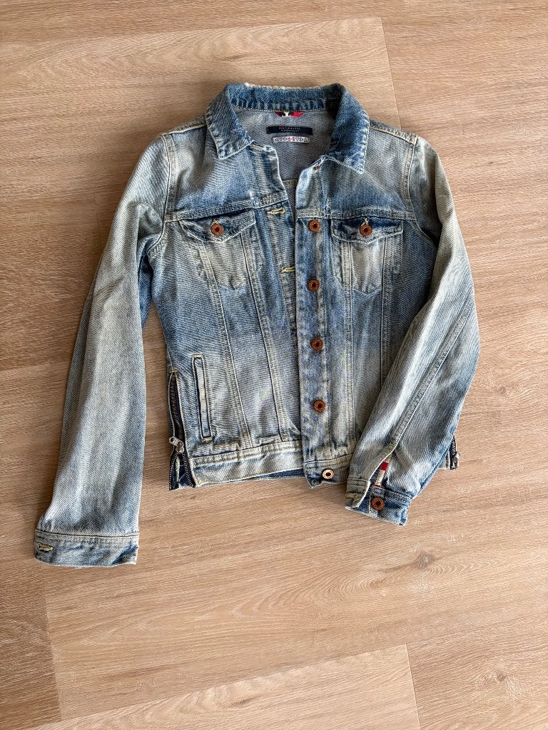 Spijkerjasje vrouw xs, Ophalen, Gedragen, Maat 34 (XS) of kleiner, Blauw