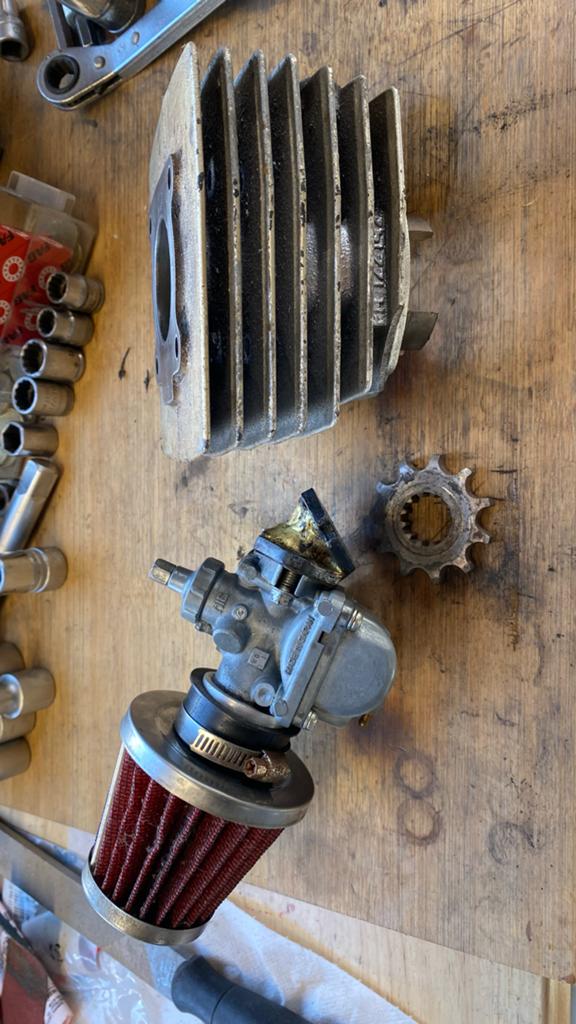 Franco Morini S6 Cilinder & Mikuni 16mm Carburateur S5, Fietsen en Brommers, Brommeronderdelen | Algemeen, Ophalen of Verzenden