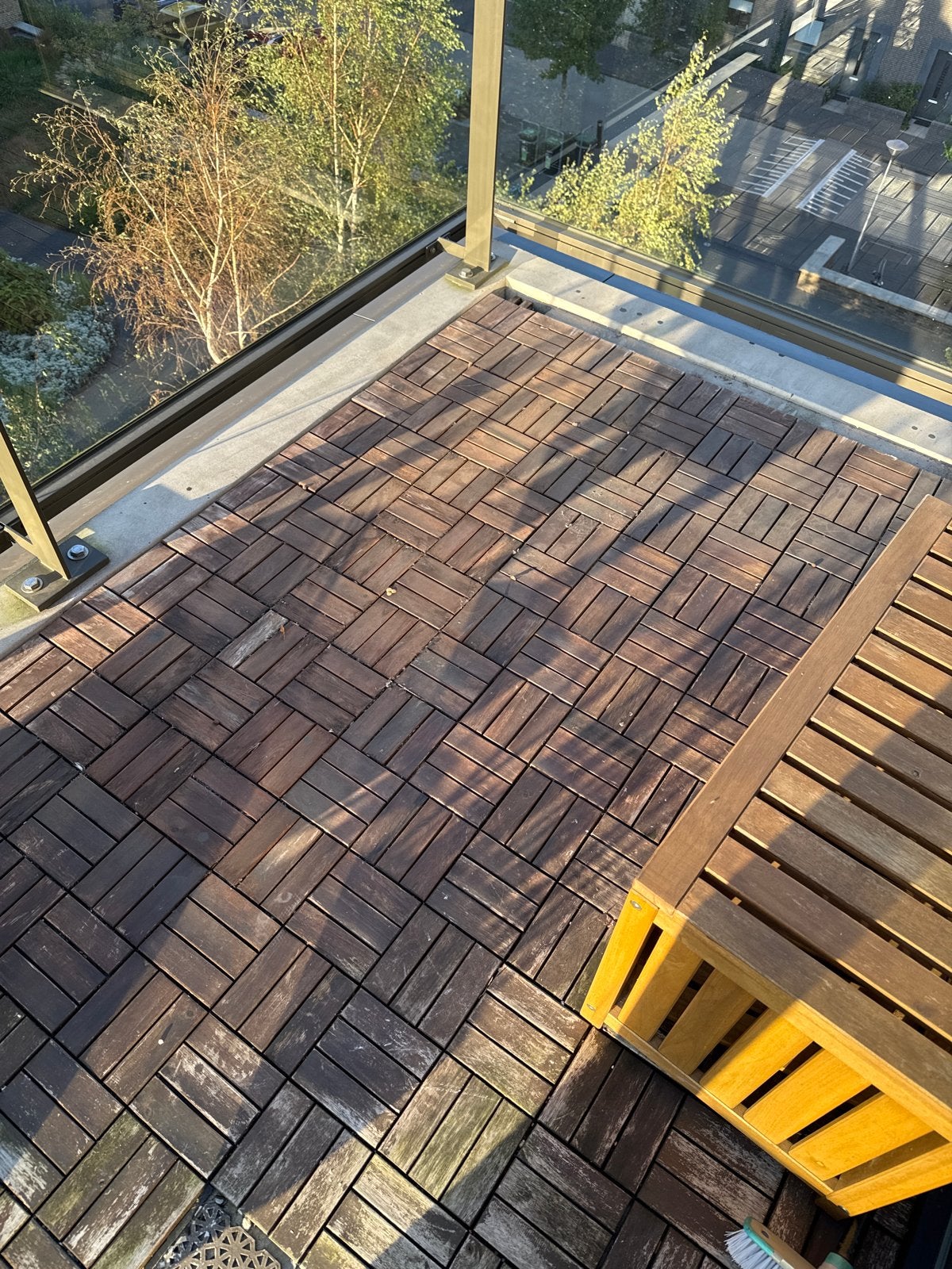 IKEA RUNNEN houten vlonders, Tuin en Terras, Terrasdelen en Vlonders, Ophalen, Gebruikt, Hout