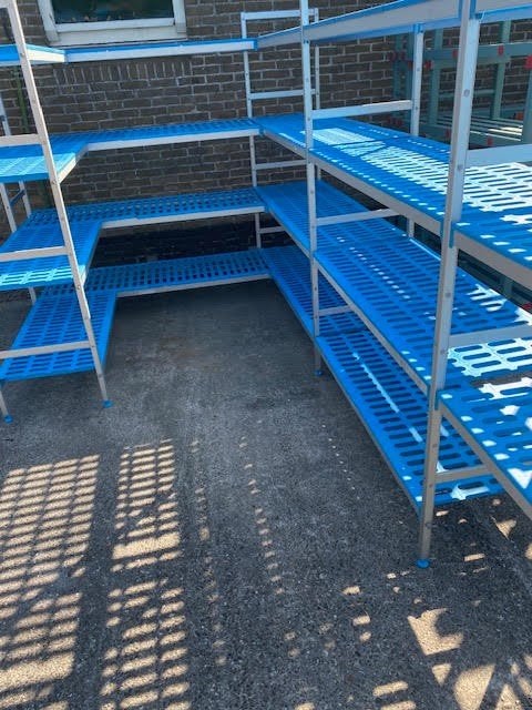 U vormige aluminium stelling voor koelcel/keuken/horeca, Huis en Inrichting, Kasten | Stellingkasten, Ophalen